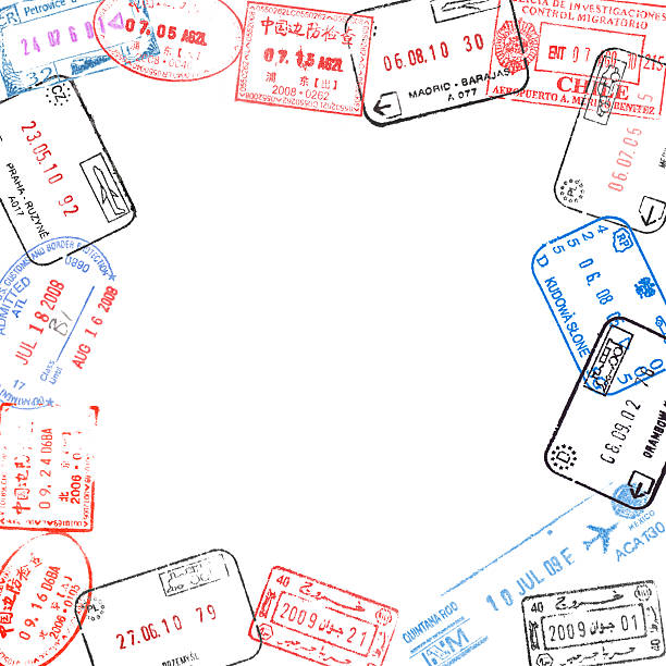 кадр из паспорт визы марок - passport old usa id card стоковые фото и изображения