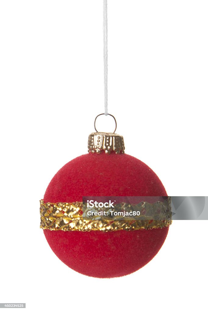 Weihnachten, Weihnachtskugel rot mit gold - Foto de stock de Advento royalty-free