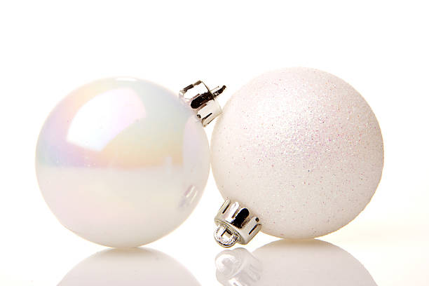 istock Christmas, Christmas balls white 450234529