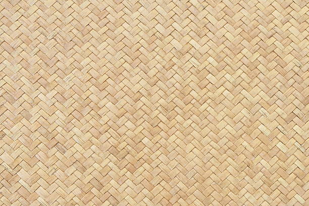 bambou tissé de texture - textile pattern photos et images de collection