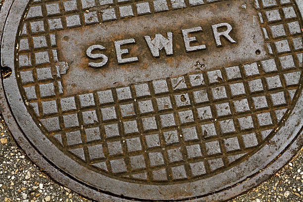 istock Steel Sewer Manhole Cover Lid 450235421