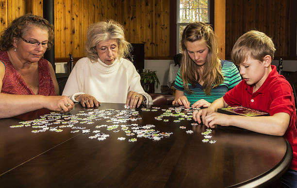 istock Family Jigsaw Puzzle Party 450236227