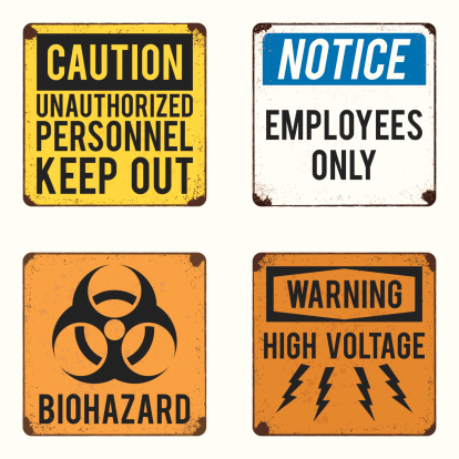 vector warning and safety signs collection