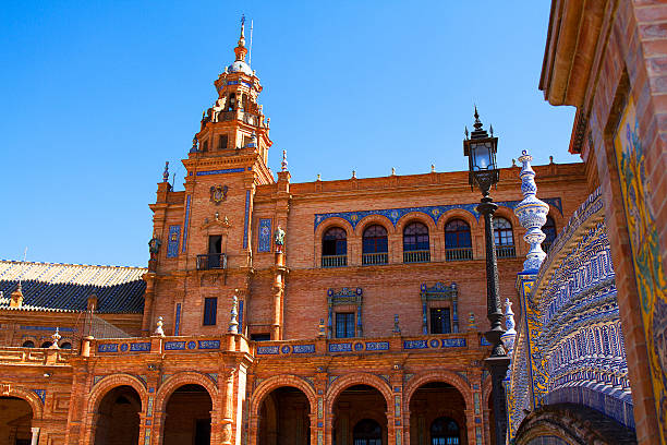 istock Bell tower, bridge and their ceramic works, Seville 450241581