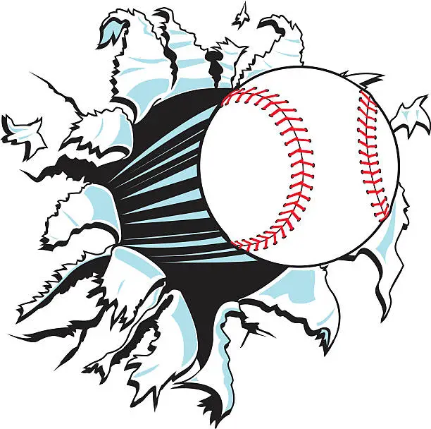 Vector illustration of Baseball Explosion