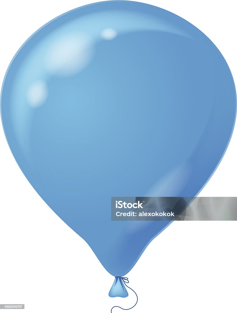 Blue balloon Colorful blue balloon, element for holiday background, isolated, eps10, contains transparencies. Vector Anniversary stock vector