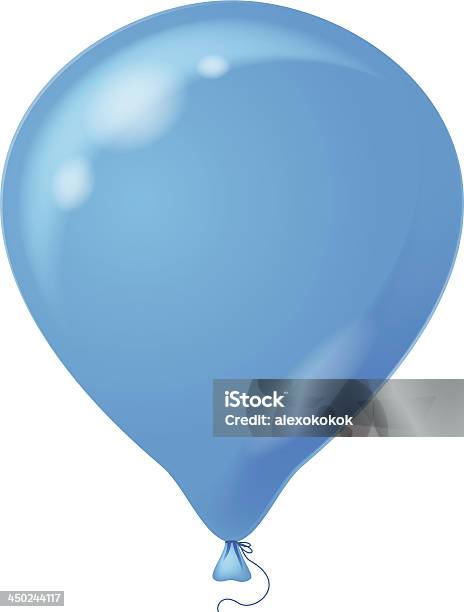 Blue Balloon Stock Illustration - Download Image Now - Anniversary, Balloon, Birthday