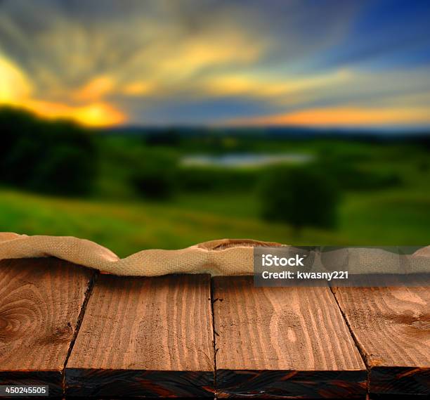 Empty Table Stock Photo - Download Image Now - Backgrounds, Bright, Brown