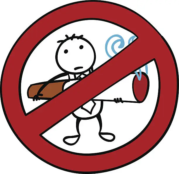 Vector illustration of No Smoking