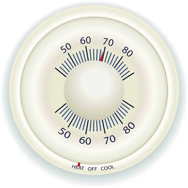Vector illustration of Old Fashioned Thermostat
