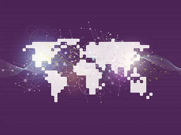 Vector illustration of Global Network Abstract