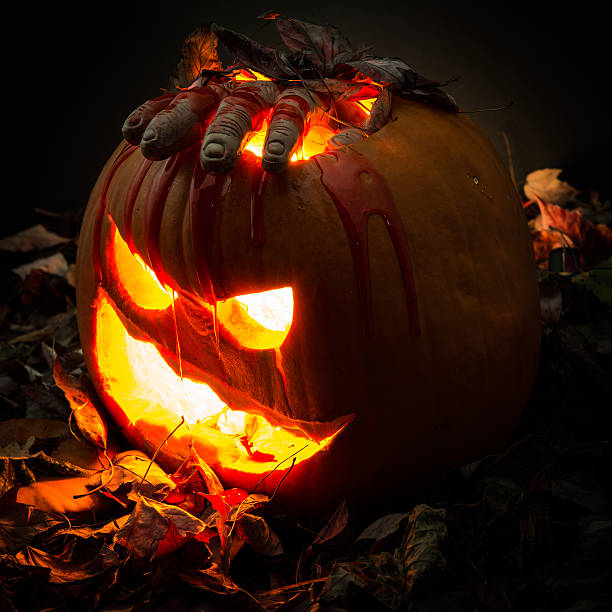 istock Carved Halloween Pumpkin 450250957