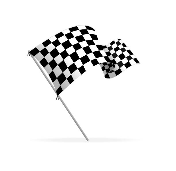 wektor wyścigi flagi - checkered flag auto racing flag sports race stock illustrations