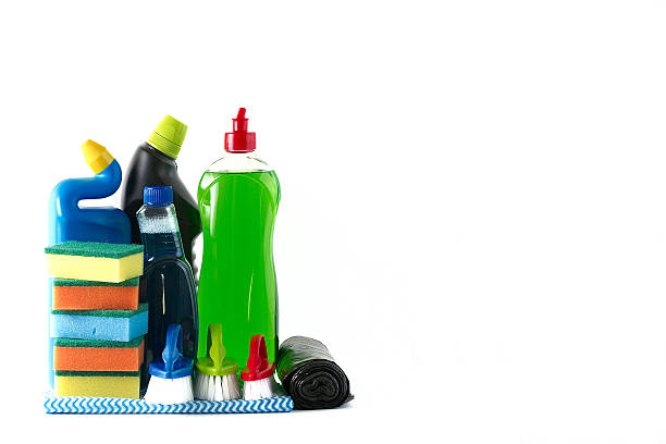 istock Cleaning products on white background. 450253705