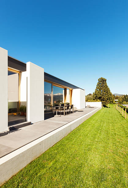istock beautiful modern house in cement 450254041