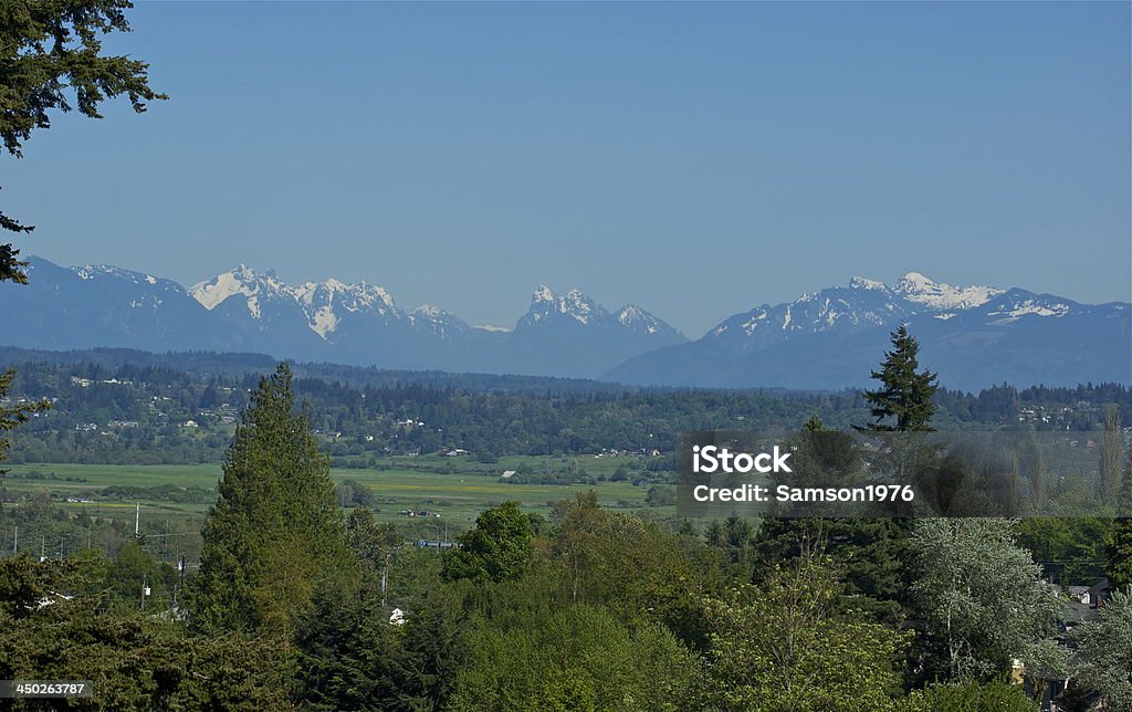 View From Everett, WA North-Central Washington's Cascade Range. Washington State Stock Photo