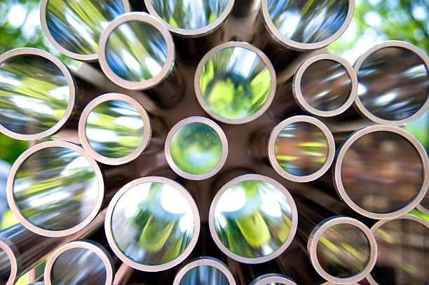 Reflecting Tubes stock photo