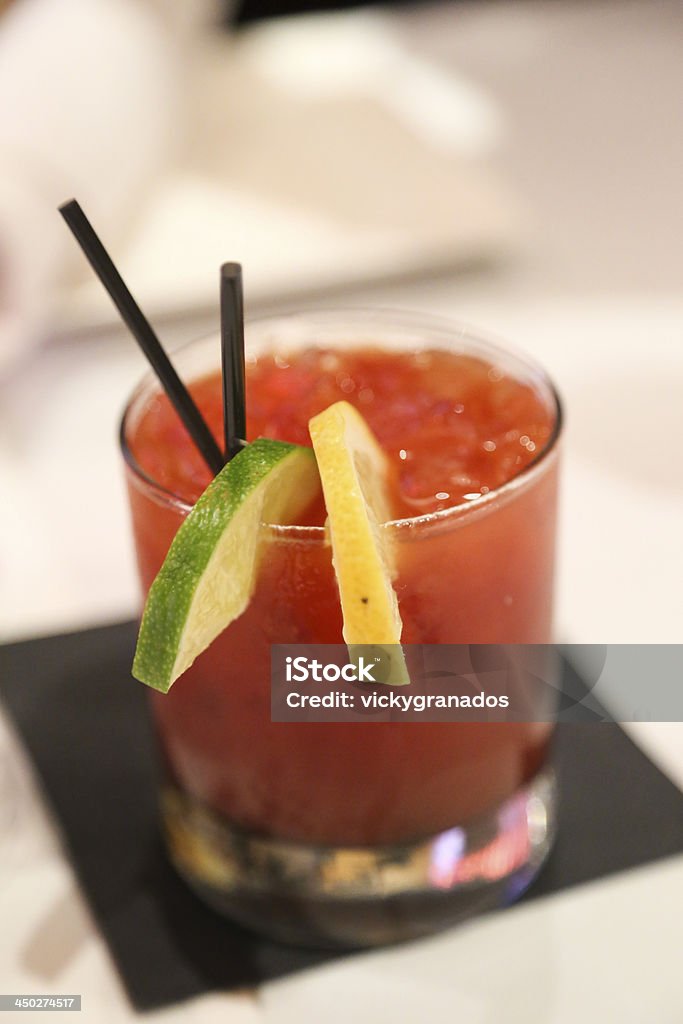bloody mary tomate juice or bloody mary with lemon Alcohol - Drink Stock Photo