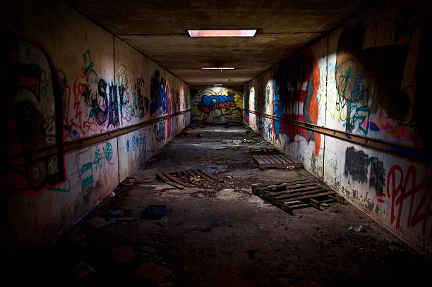 Abandoned Hallway stock photo