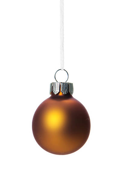 istock Christmas, Christmas ball isolated hanging bronze 450277679