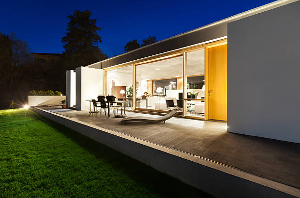 istock beautiful modern house in cement 450278325
