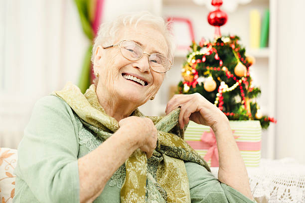 istock Happy grandmother at home 450280123