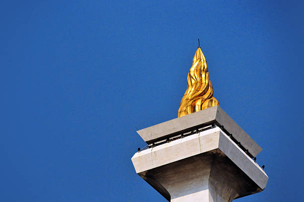 Monas Tower, Indonesia, Java, Jakarta Jakarta, Java, Indonesia: observation platform of Monas tower - architects Frederich Silaban and R.M. Soedarsono - photo by M.Torres merdeka square stock pictures, royalty-free photos & images