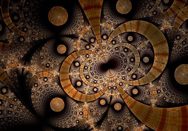 istock Abstract fractal on the black background 450286943