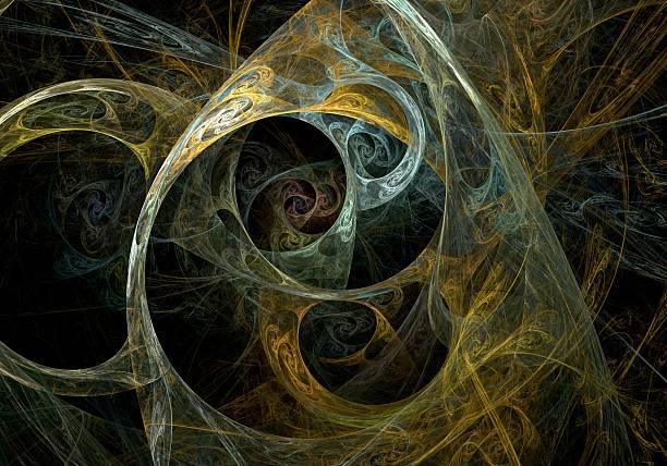 Abstract fractal colorfull on the black background