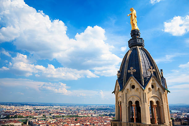 istock Golden Statue of Virgin Mary 450301001