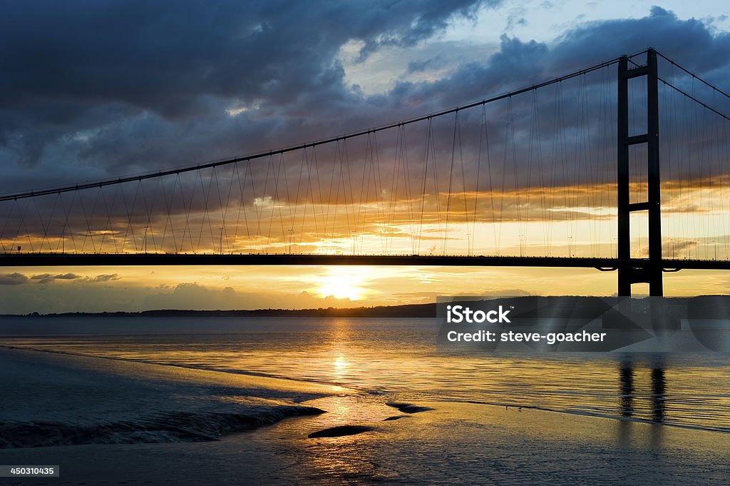 Ponte Humber pôr do sol - Royalty-free Ao Ar Livre Foto de stock
