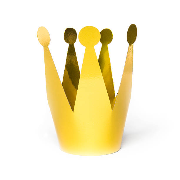 Golden Birthday Paper Queen Princess Crown For Children Isolated White  Stock Photo - Download Image Now - iStock