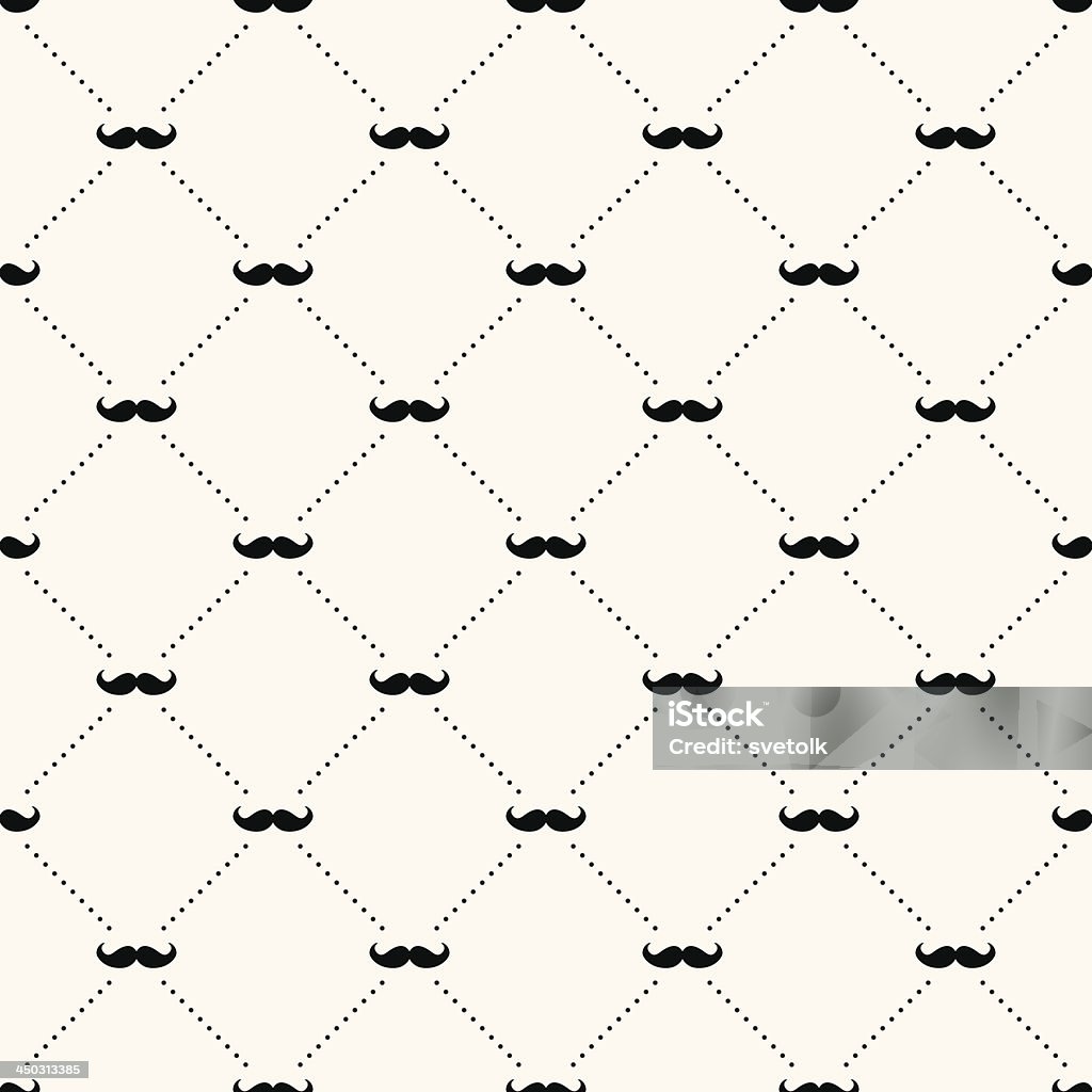 A sample background of a retro pattern of a mustache Vector seamless retro pattern, with mustache. Can be used for wallpaper, pattern fills, web page background Mustache stock vector