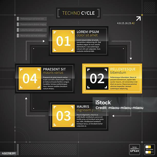 Techno Sfondo - Immagini vettoriali stock e altre immagini di Illustrazione - Illustrazione, Immagine a colori, Infografica