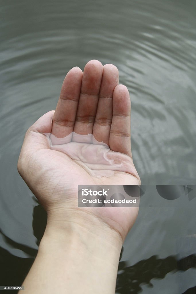 hand touch Wasser - Lizenzfrei Bach Stock-Foto