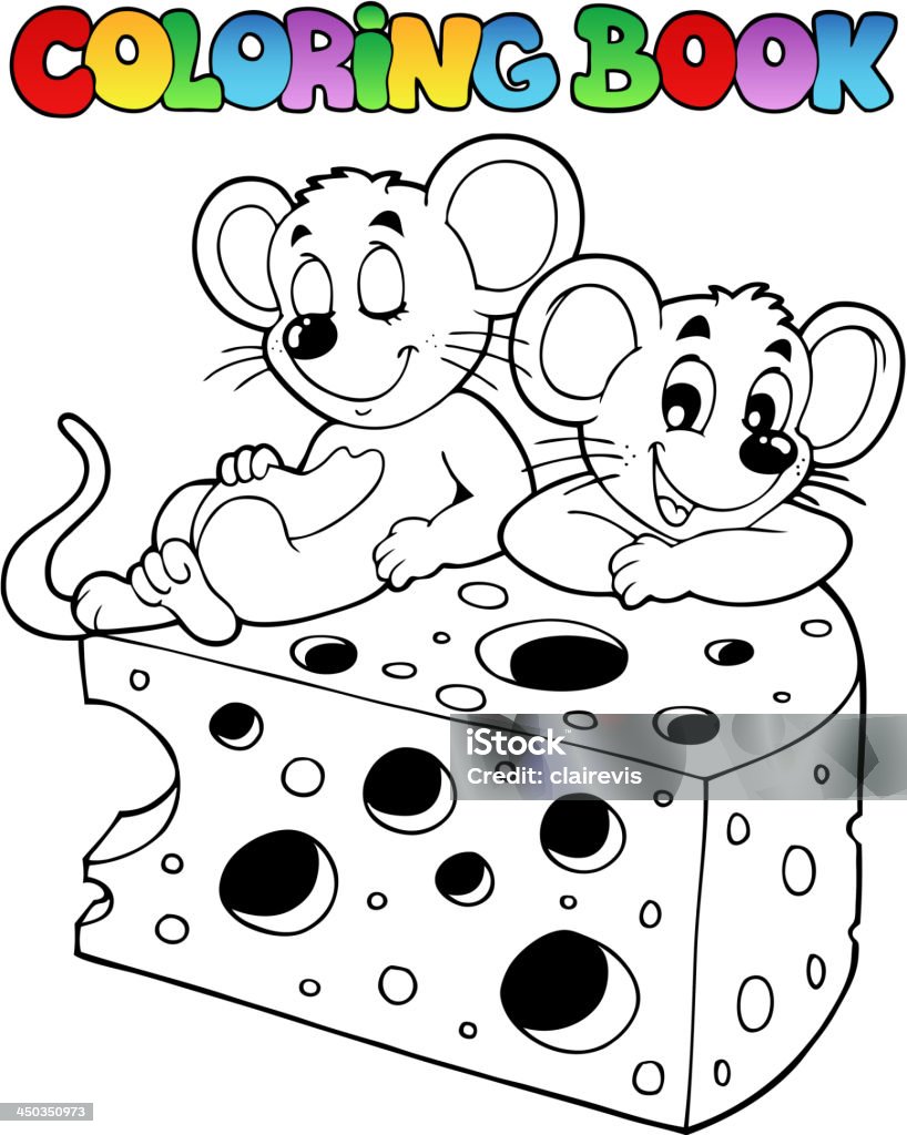 Coloring book with mouse 1 Coloring book with mouse 1 - vector illustration. Animal stock vector