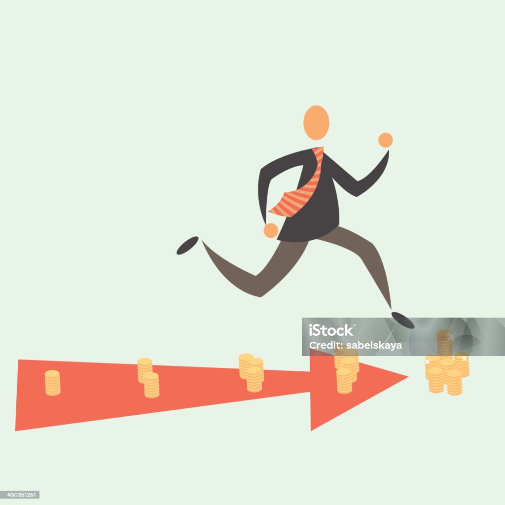Running for Money Running for Money. the businessman in a pursuit of money. EPS 10. Achievement stock vector