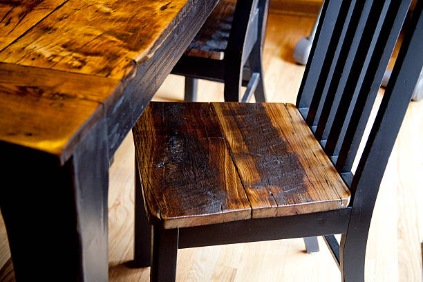 This chair was hand crafted by Ben at Trends in Timber out of 150-year-old white oak barn wood. Rustic patina, original steel nails still in the wood. A durable work of art that will ensure the old Michigan barn will last forever.