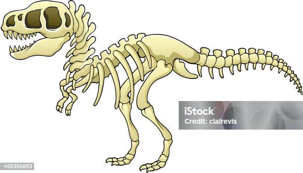 Tirannosauro Scheletro Immagine - Immagini vettoriali stock e altre immagini di Dinosauro - Dinosauro, Scheletro di animale, Animale estinto