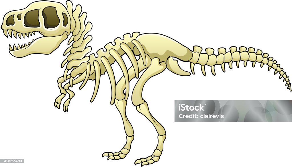 Tyrannosaurus 스켈레톤 이미지 - 로열티 프리 공룡 벡터 아트