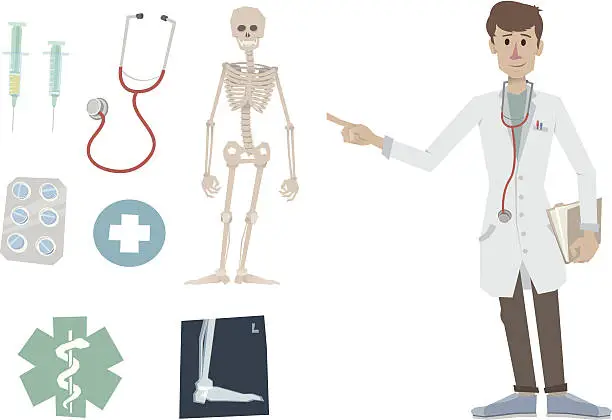 Vector illustration of Medical Set