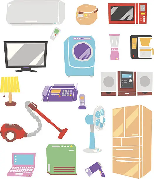 Vector illustration of electric appliances