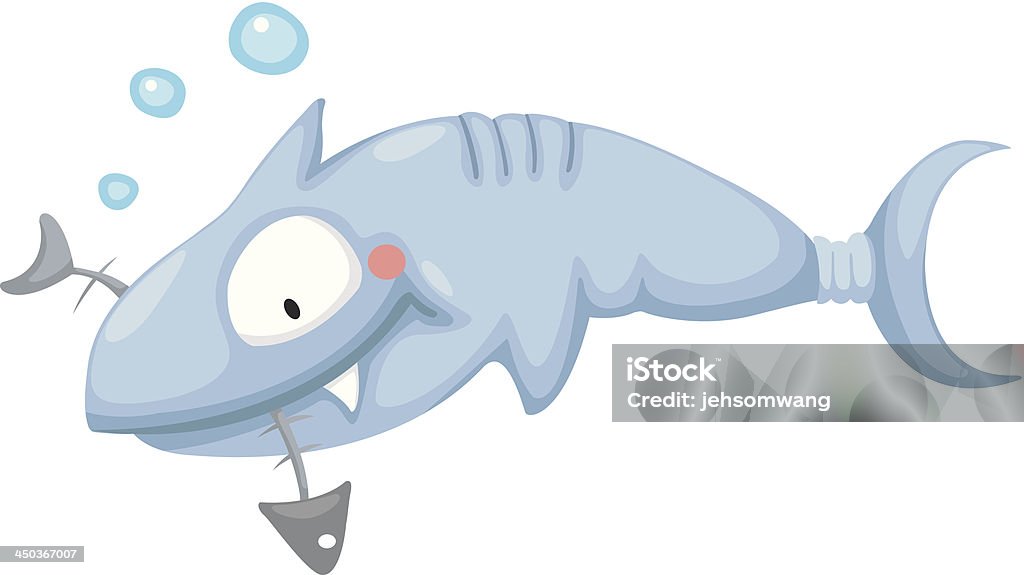 Ilustração de um Tubarão - Royalty-free Animais caçando arte vetorial