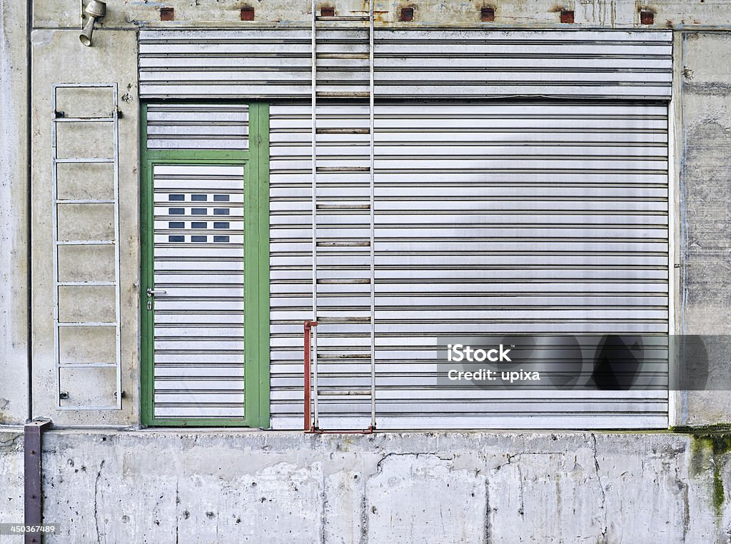 ramp, gate, entrance, door, corrugated iron ramp, gate, entrance, door, corrugated iron, exit Corrugated Iron Stock Photo