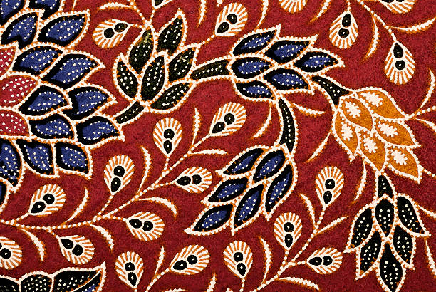 istock Digital art batik floral 450369053