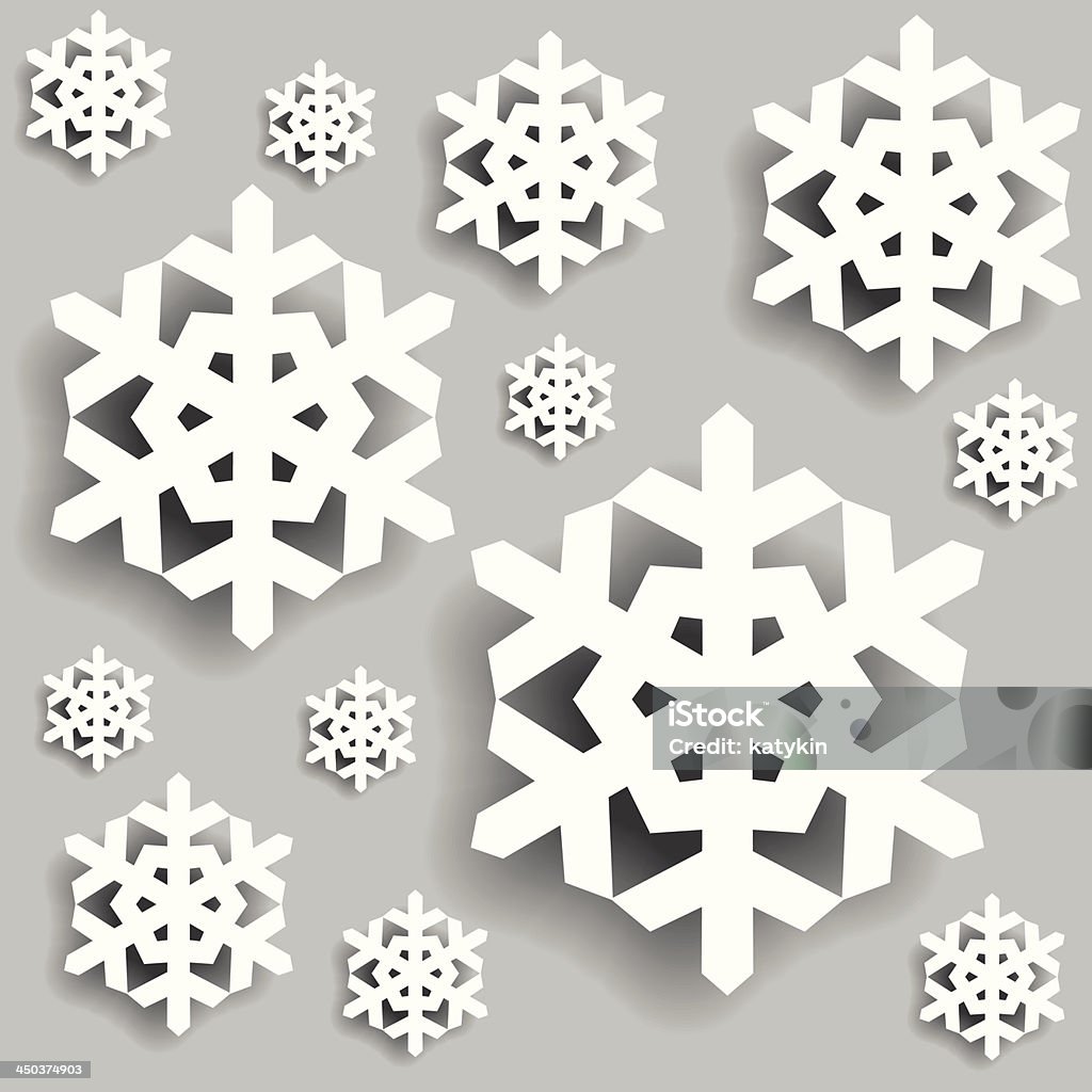 Fondo de Navidad.  Snowflakes. - arte vectorial de Abstracto libre de derechos