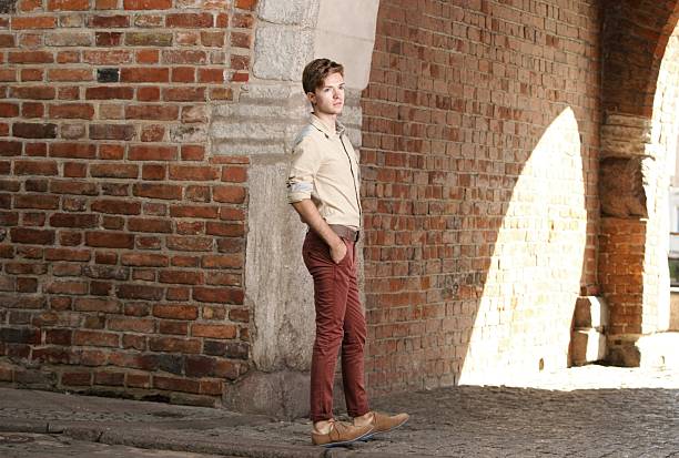 istock Young handsome man on street, old town Gdansk 450378089
