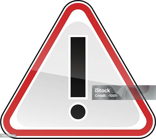 Red Warnung Aufmerksamkeit Hazardenglisches Warnschild Ausrufezeichen Mark Pictogram Stock Vektor Art und mehr Bilder von Ausrufezeichen