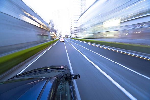 istock The car moves at great speed 450395027