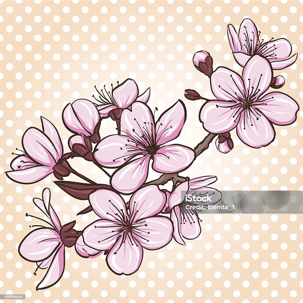 Cherry blossom Cherry blossom. Decorative floral illustration of sakura flowers Beauty stock vector